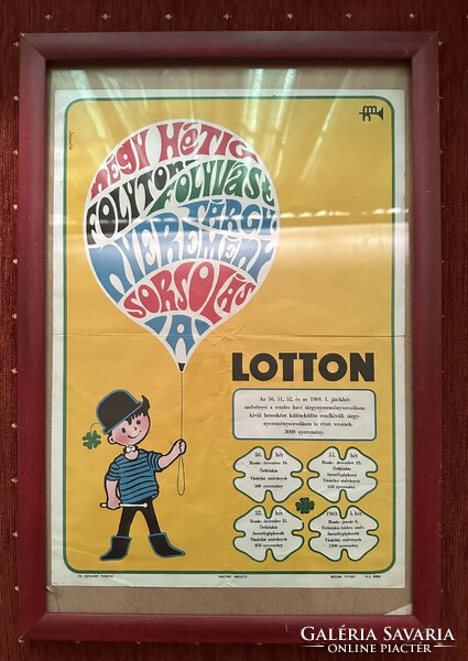 Lottery advertising poster 1969