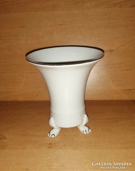Hollóházi porcelán körmös váza - 12,3 cm magas (36/d)