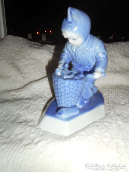 András Zsolnay sinkó children's figure - rare blue color
