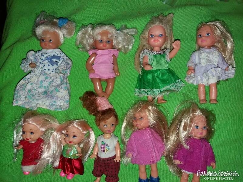 Beautiful doll package of quality mattel, simba and hasbro small barbie dolls, 9 in one, as shown in the pictures
