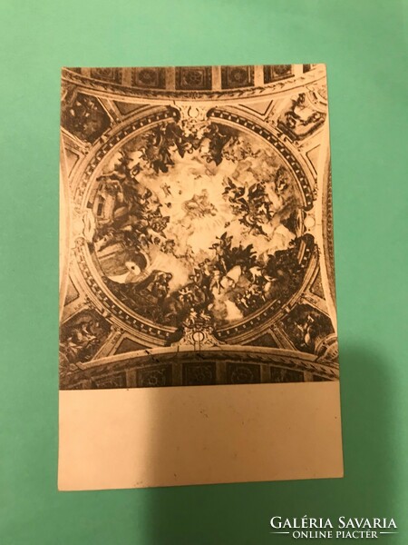 Régi fekete-fehér képeslap Szombathelyi székesegyház.Maulbertsch: A megtestesülés titka.1923.