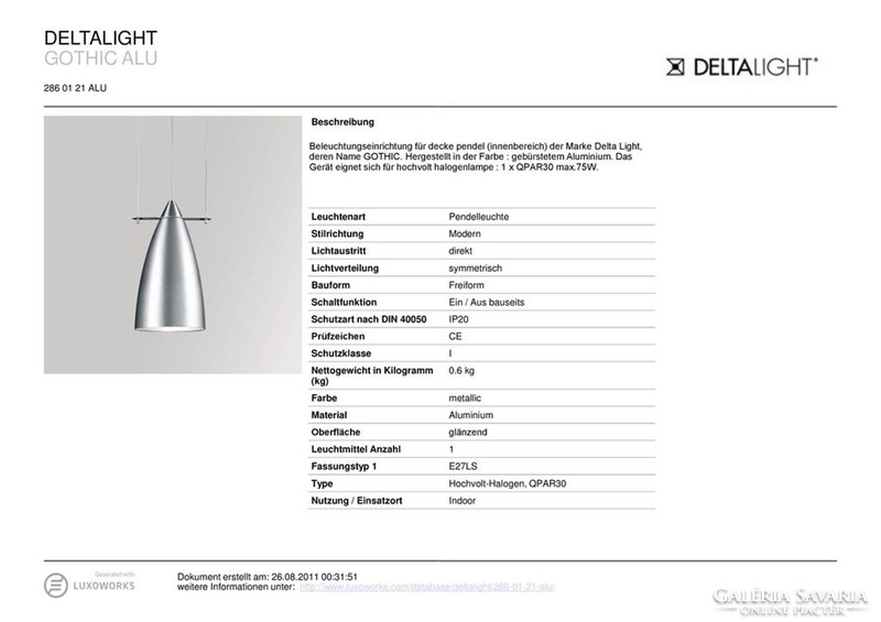 Delta Light 'Gothic' design tripla függőlámpa