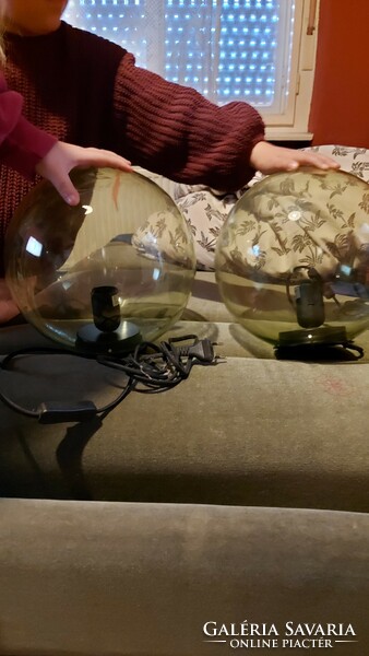 Üveg gömb asztali lámpák barna átlátszó nagyméretű