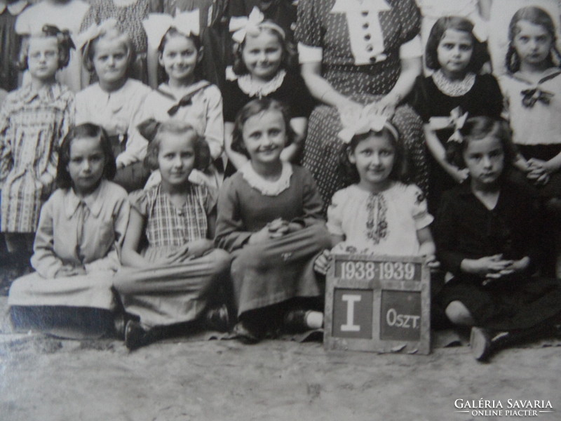 Régi csoportfénykép, osztálykép ( 1938 )