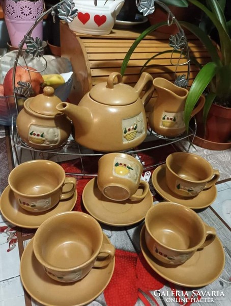 5 Personal coffee/tea set with spout and sugar holder