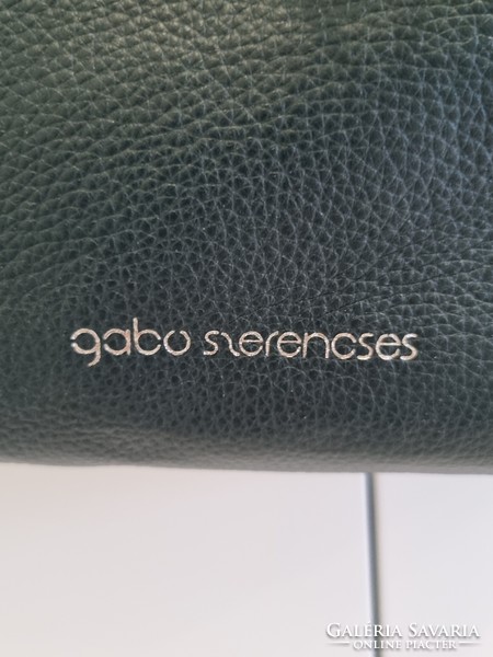 Gabo Szerencses új  designer valódi bőr válltáska - petrolzöld