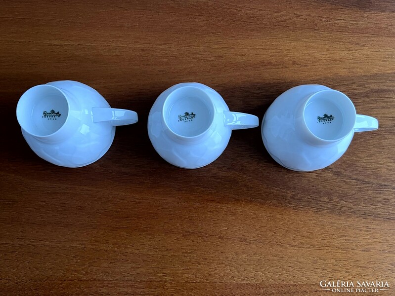 3db Rosenthal Studio Line, Bjørn Wiinblad tervezte "Lotus" porcelán kávés csésze