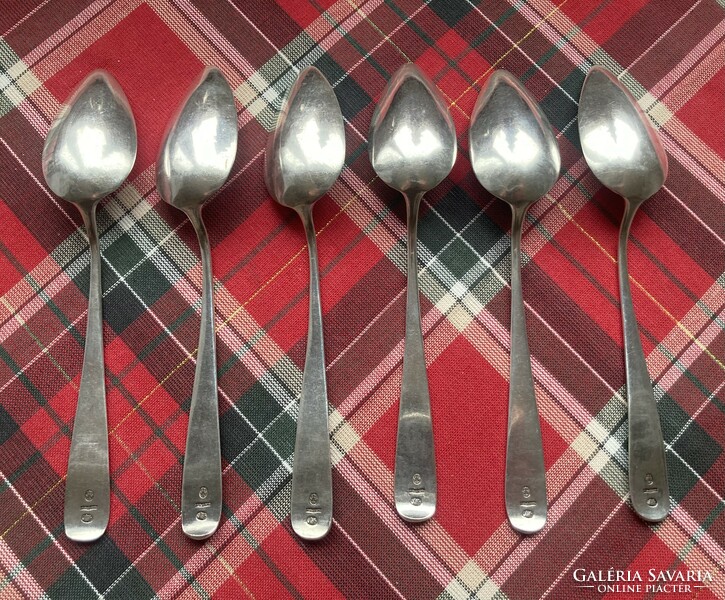 6 antique 13-lat silver spoons from Pest from 1846