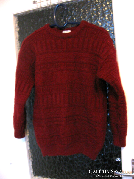 Retro Stewarts meggybordó skót gyapjú pulóver S