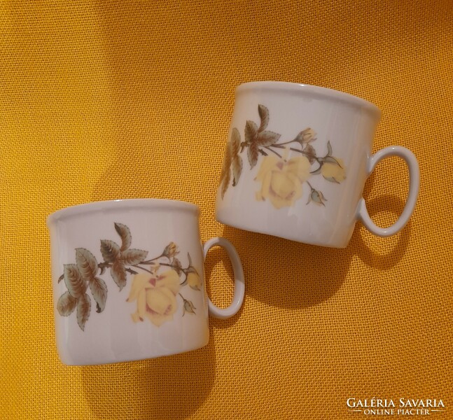 Yellow rose Zsolnay mugs