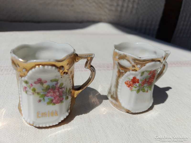 Art Nouveau mini porcelain souvenir mug