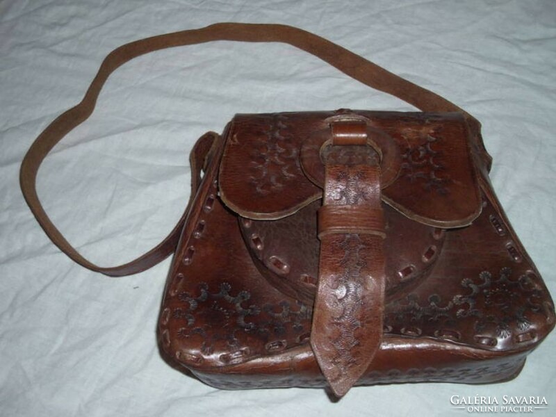Antik tanzániai minőségi bőrből kézzel készített táska Shah
