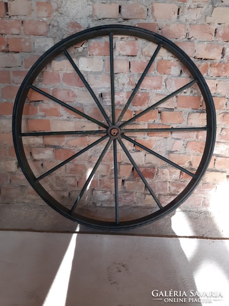 Large iron wheels