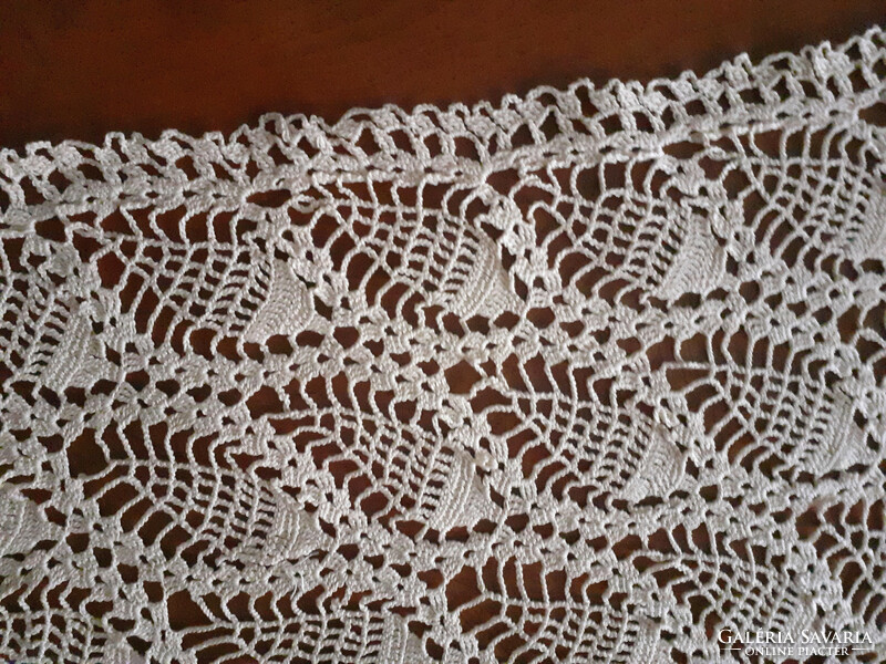 Special crocheted tablecloth. 115 X 63 cm