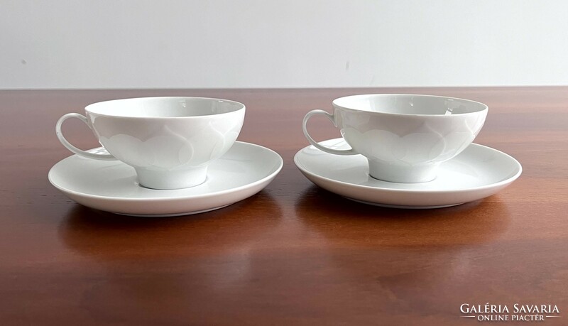 2db Rosenthal Studio Line, Bjørn Wiinblad tervezte "Lotus" porcelán teás csésze + alj
