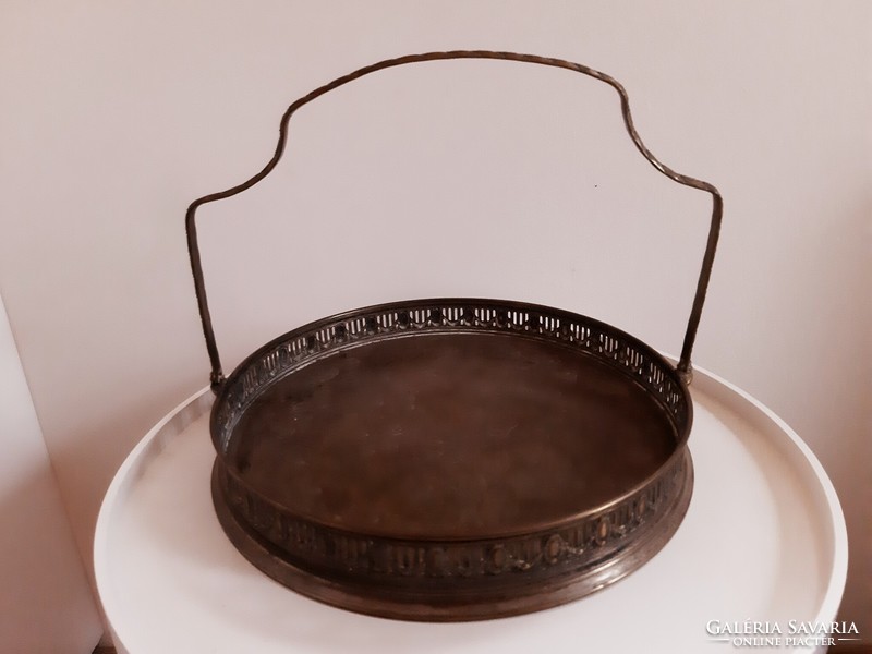 Silver-plated Secession tray with handles