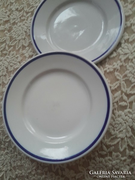 Zsolnay blue striped plate. 18 cm in diameter