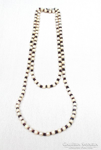 Vintage extra long string of pearls