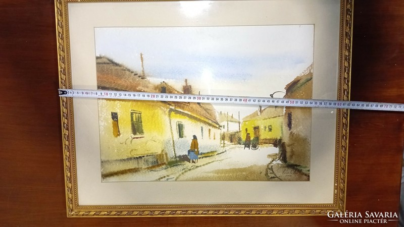 Szalóky Sándor. akvarell-papír festménye