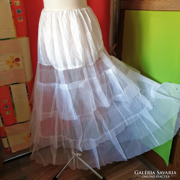 Wedding asz32 - 3 ruffle bridal petticoat with rubber silk top