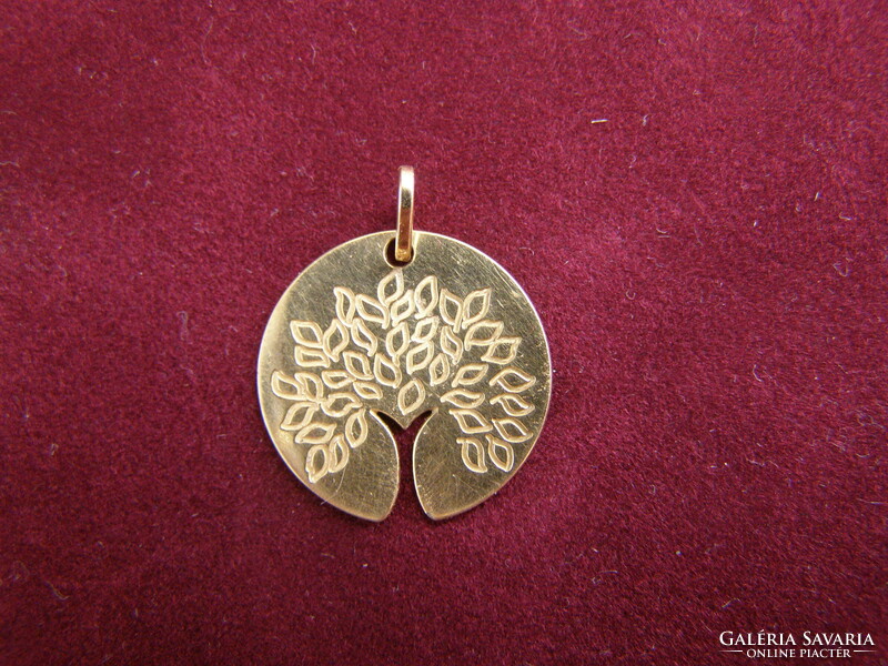 Gold pendant, tree of life, 18 carat