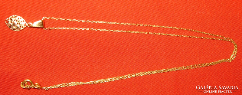 Beautiful 14 carat gold chain with pendant 2.8 gr new!