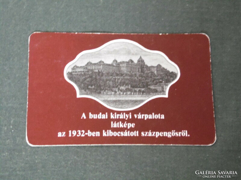 Card calendar, otp savings bank, graphic artist, buda castle százpengő, 1978, (4)