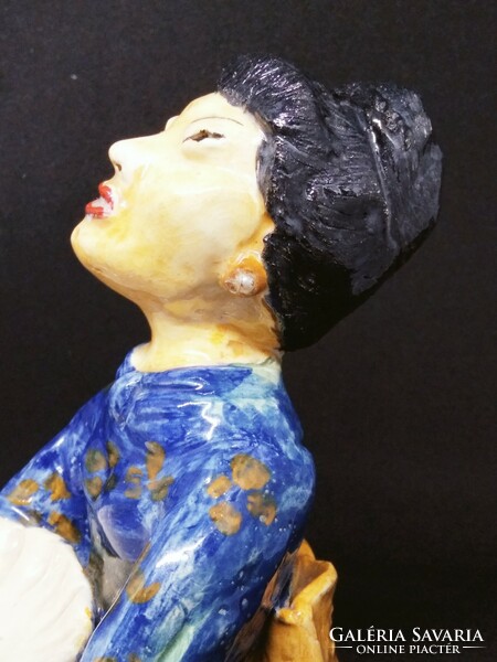 Art deco kerámia japán nő figura