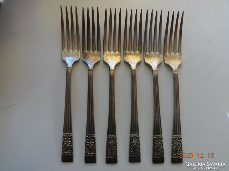Antique Oneida silver-plated coronation community cutlery, 12 pcs (6 forks and 6 knives)