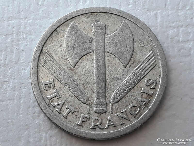 2 Francs 1943 érme - 2 Francia frank Travail Famille Patrie Etat Francais 1943 külföldi pénzérme