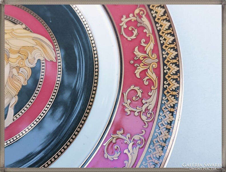 Rosenthal Versace "Medusa" porcelán fali tányér, dísztányér, dobozával !