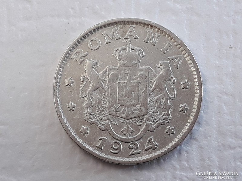 Románia 1 Lej 1924 érme - Román 1 Leu 1924 Bun Pentru külföldi pénzérme