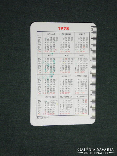 Card calendar, ndk rofra special hairspray spray, 1978, (4)