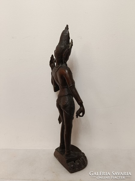 Antique Buddha Buddhist patinated bronze standing statue 440 8184