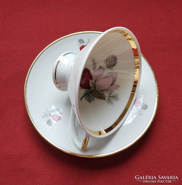 Winterling Röslau Bavaria német porcelán kávés teás szett csésze csészealj virág mintával