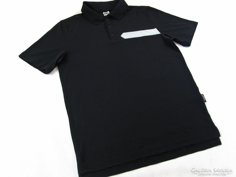 Original helly hansen (l) sporty elegant short sleeve men's collared t-shirt