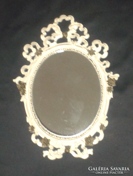 Old English-made baroque patterned mirror, vanity brand small mirror