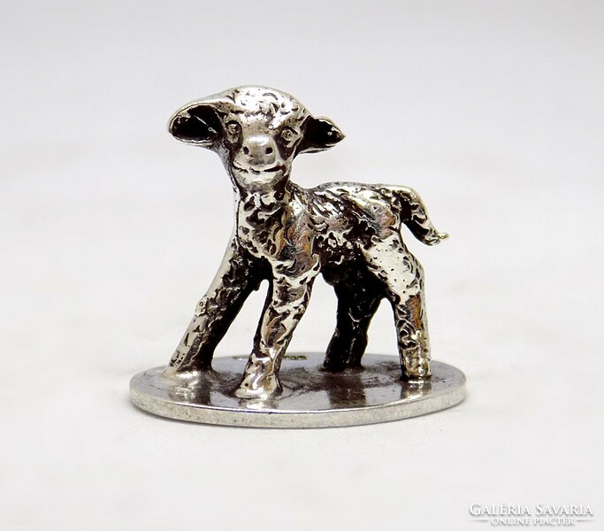 Ezüst bárány miniatűr figura (ZAL-Ag119439)