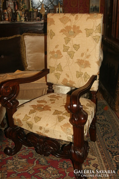 Antique baroque armchair throne chair, the price is 2 pieces. It applies to both