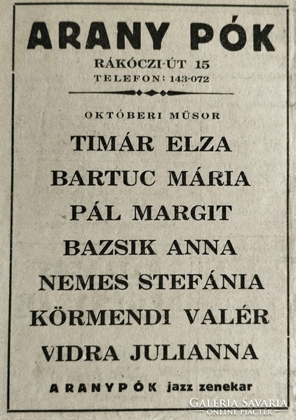 1942 October 15 / Hungarian artists' magazine revue artistique / original, old newspapers, comics