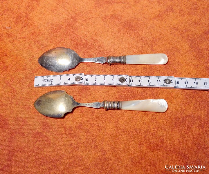 Antique English jam spoon, silver-plated, 2 in one