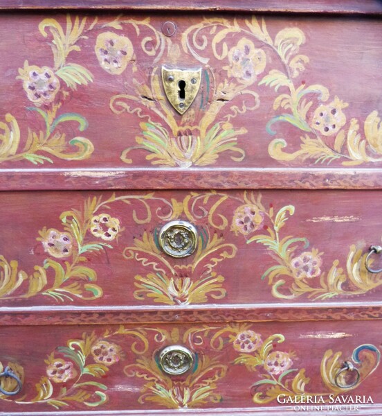 Antique folk painted chest.