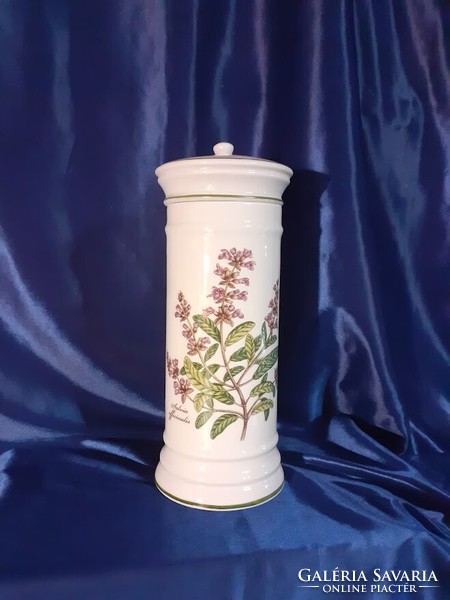 Porcelain apothecary jar medical sage (salvia officinalis)