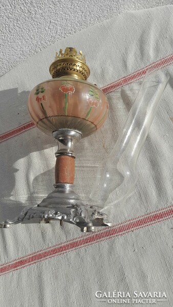 French antique table kerosene lamp