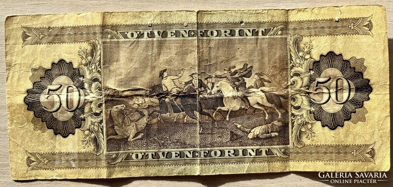 1989 HUF 50 paper money d268