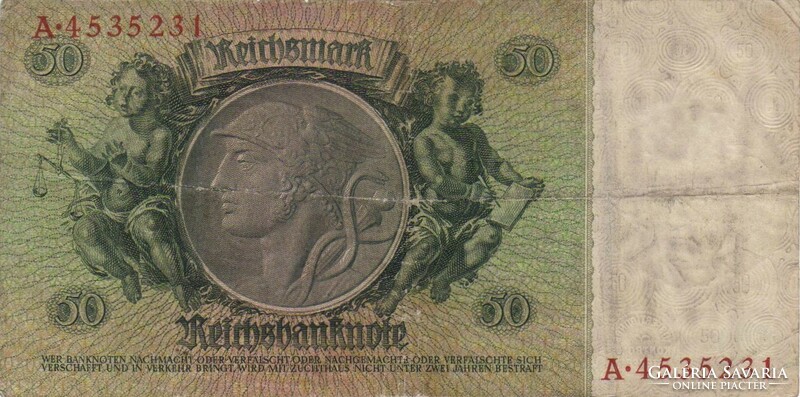 50 Reichsmark 1933 Germany watermark david hansemans 1.