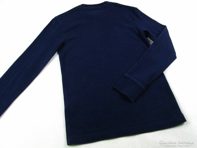 Original superdry (xs / s) elegant long sleeve navy blue men's pullover