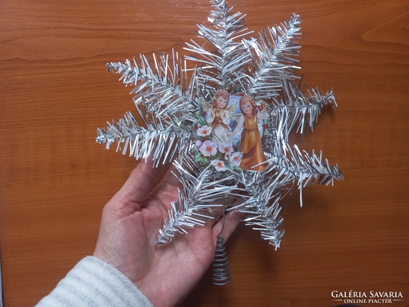 Old paper angel Christmas tree top decoration