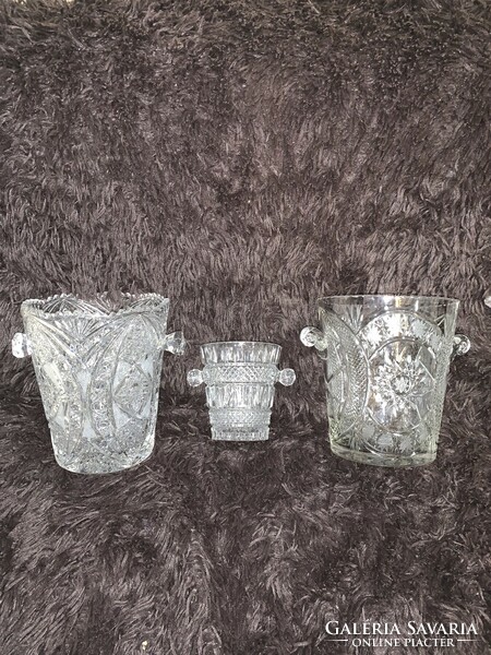 Large richly decorated, dreamy lead crystal champagne bucket, ice bucket, ice holder, ice cube holder