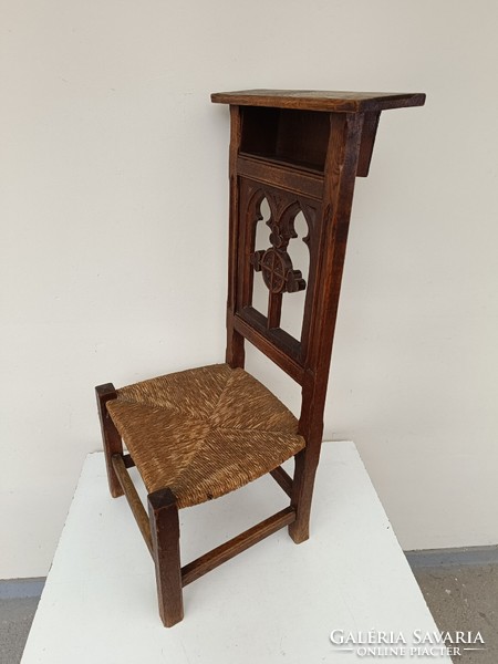 Antique kneeling prayer chair prayer chair hardwood carved Christian furniture Gothic 756 8372